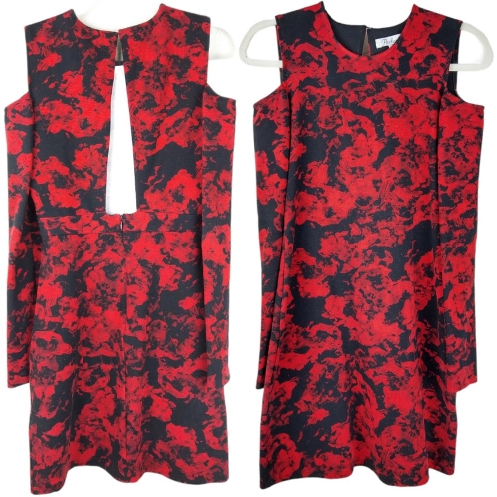 Parker Duffy Cold Shoulder Long Sleeve Mini Dress